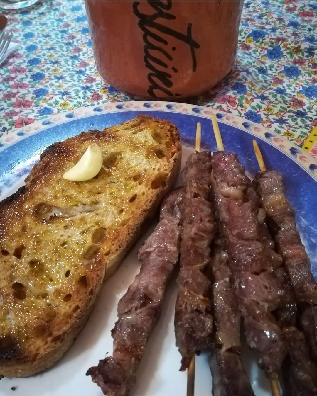 Grilled Sausage with Toast